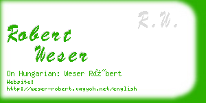 robert weser business card